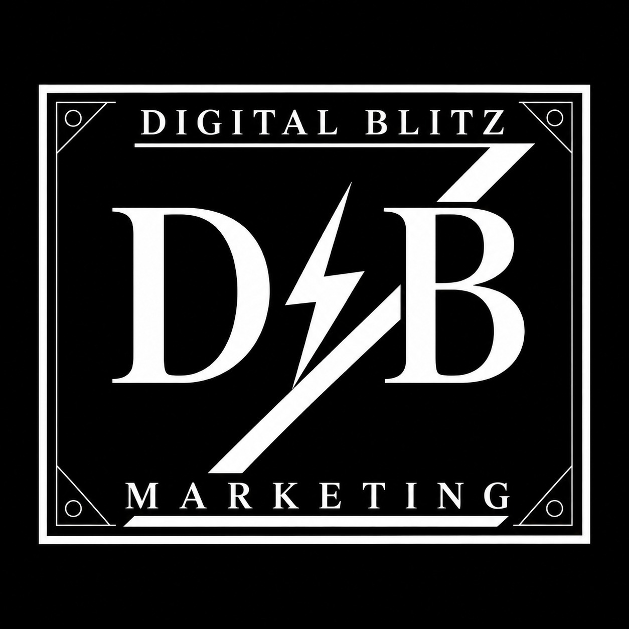 The Digital Blitz Marketing engraved plate logo